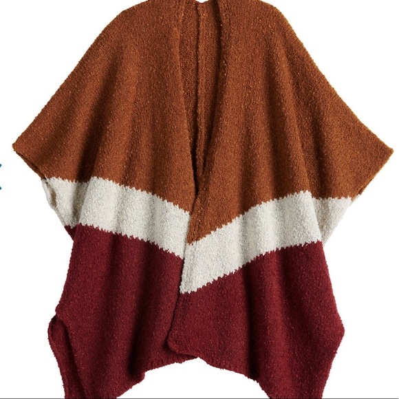 🍁Women’s Colorblock Ruana one size - Picture 11 of 11
